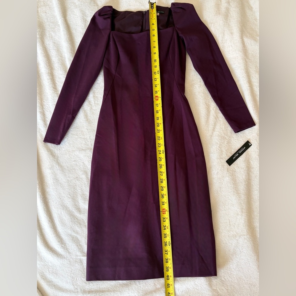 Antonio Melani Purple BlackBerry Long Sleeve Dress Professioanl, Elegany size 0 - Picture 6 of 8